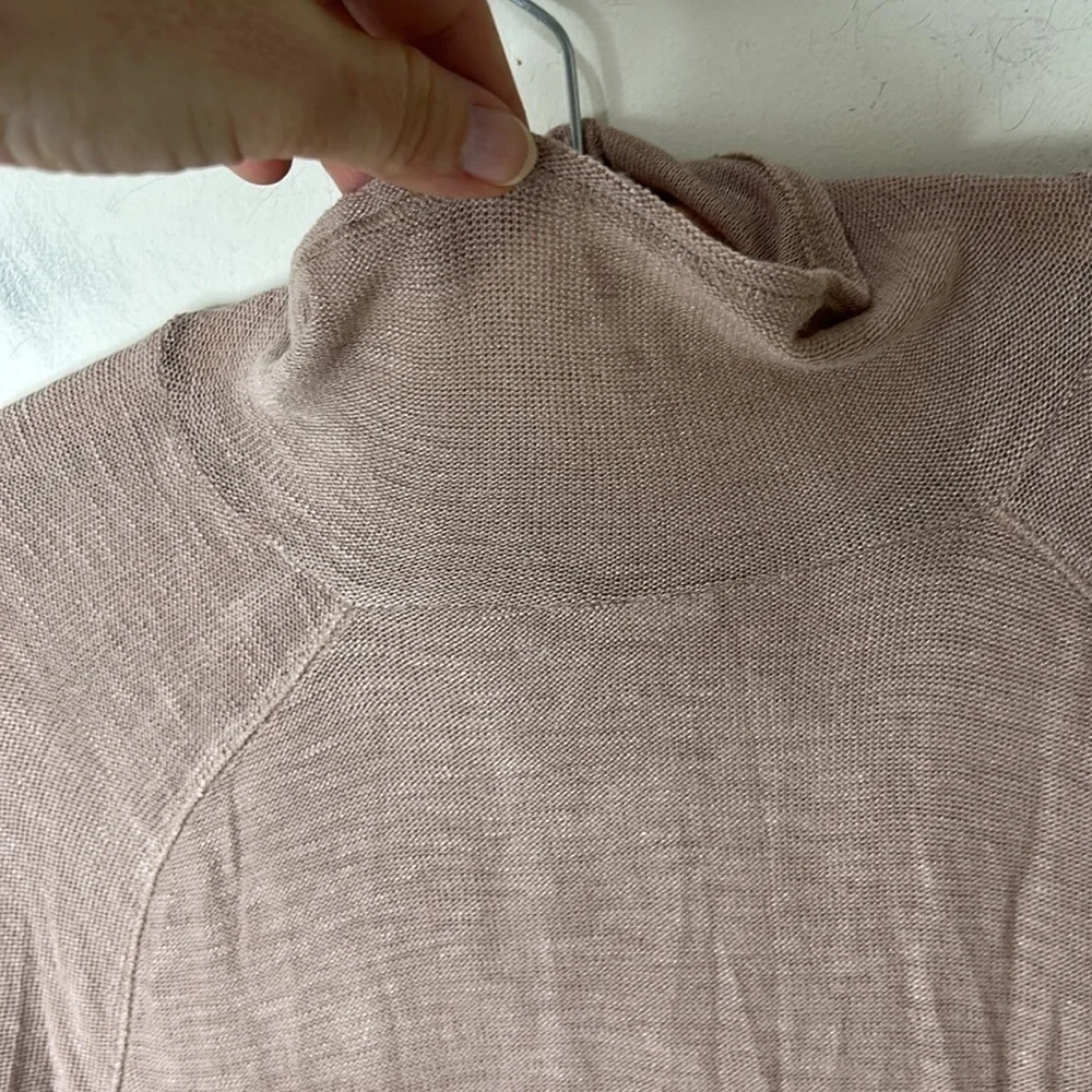 FREE PEOPLE Intimately Free Weekend Snuggle Neutral Mock-Neck Lightweight Top M